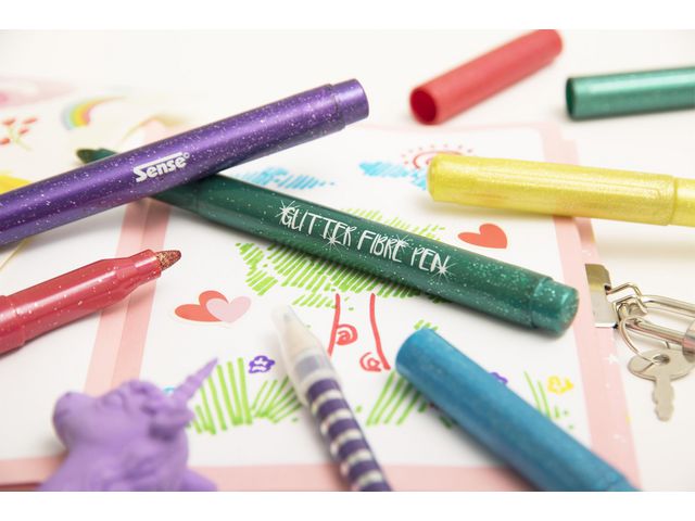 Fiberpennor Glitter 6/fp