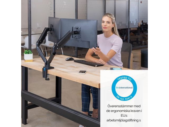 Monitorarm FELLOWES Platinum gas dubbel