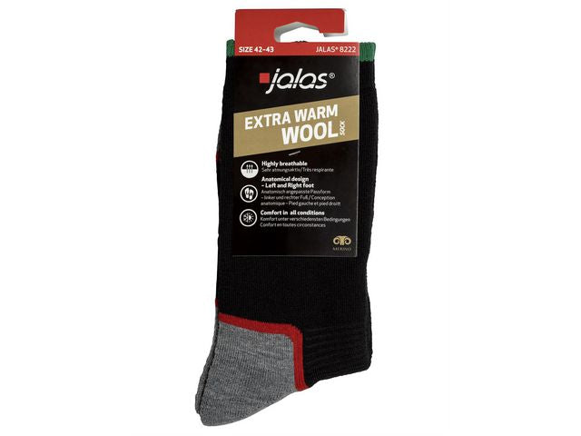 Strumpa merino JALAS 8222 sv/grå 44-45