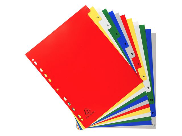 Plastregister EXACOMPTA PP A4+ 1-12 f.f