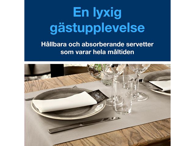 Servett TORK LinStyle vit 39x39cm 50/fp