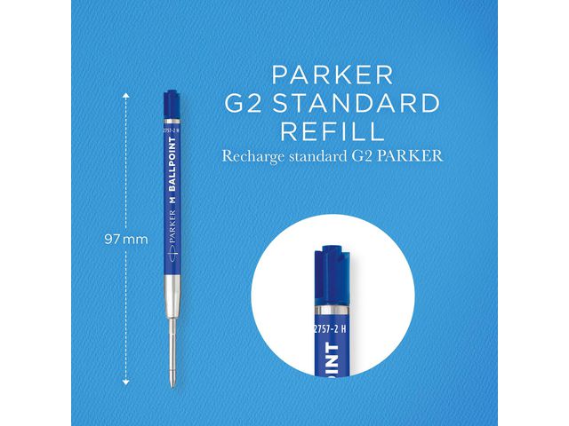 Refill PARKER Quinkflow M blå 2/fp