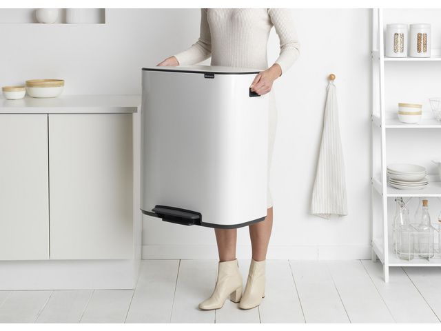 Papperskorg BRABANTIA Pedal Bo 2x30L vit