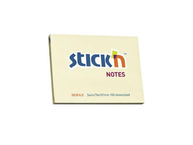 Notes STICK`N 76x102mm gul