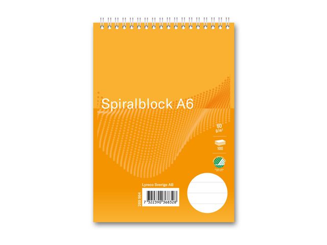 Spiralblock FORMAT A6 60g 100bl linj