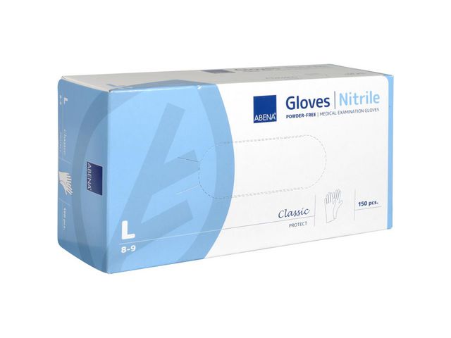 Nitrilhandske puderfri vit L 150/fp