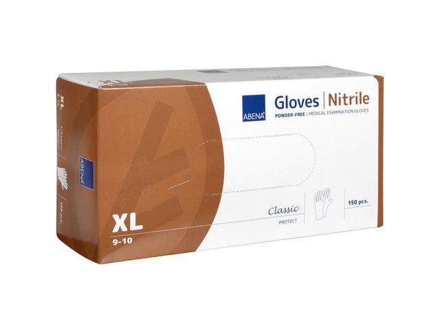 Nitrilhandske puderfri vit XL 150/fp