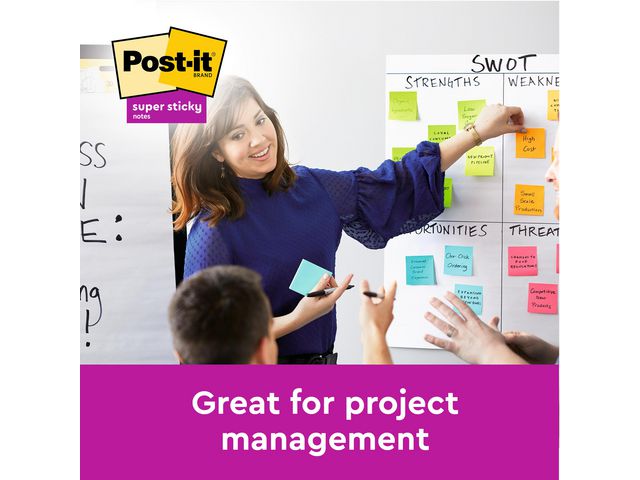 Notes POST-IT SS 76x76mm re sort.f 18/fp