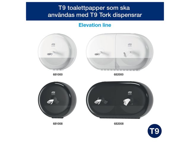 Toalettpapper TORK Adv T9 2-lag 12/fp