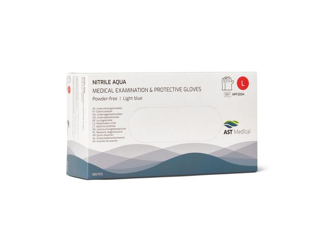 Nitrilhandske puderfri blå L 100/fp