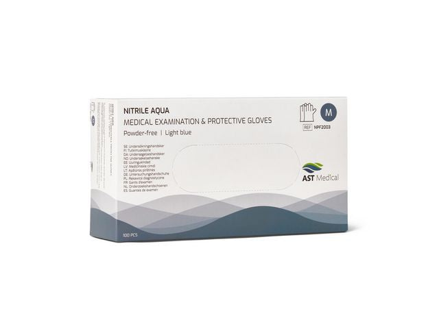 Nitrilhandske puderfri blå M 100/fp