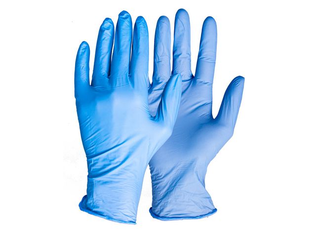 Nitrilhandske puderfri blå M 100/fp