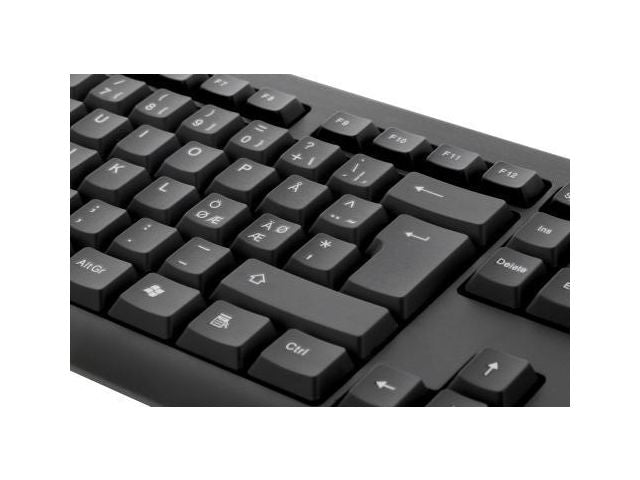 Tangentbord DELTACO slim kabel svart