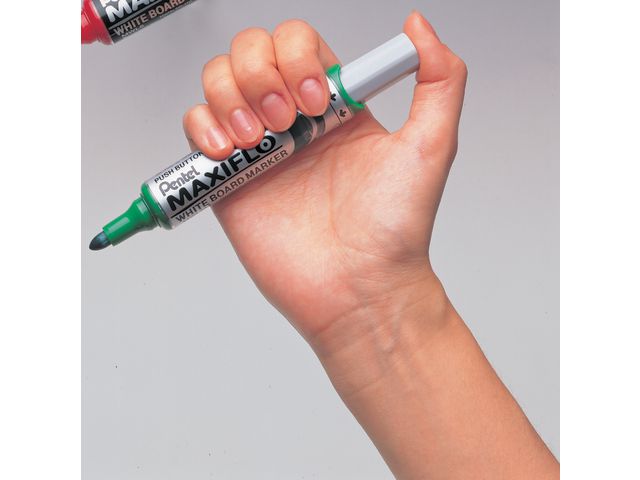 Whiteboardpenna PENTEL Maxiflo rund grön