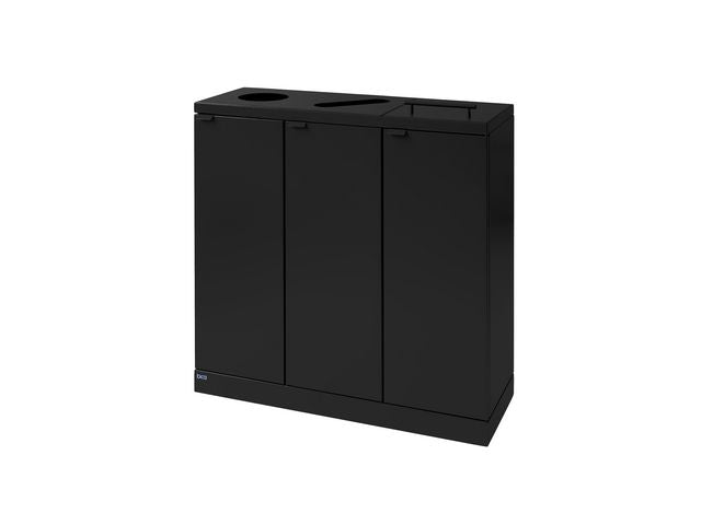 Avfallshantering BICA 3x65L hjul svart