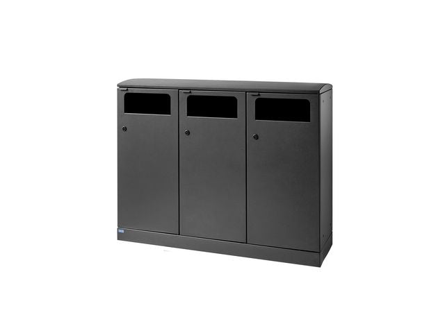 Avfallshantering BICA 3x100L grå