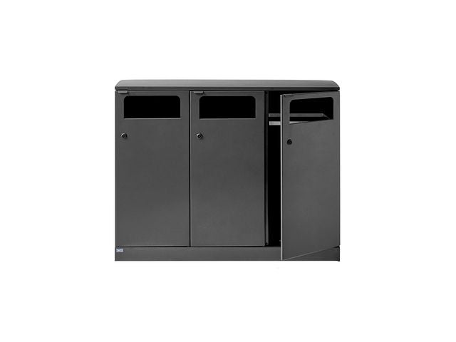 Avfallshantering BICA 3x100L grå