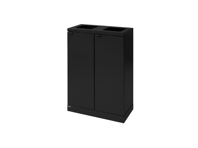 Avfallshantering BICA 2x65L öppen svart