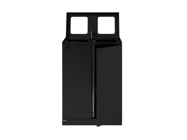 Avfallshantering BICA 2x65L öppen svart