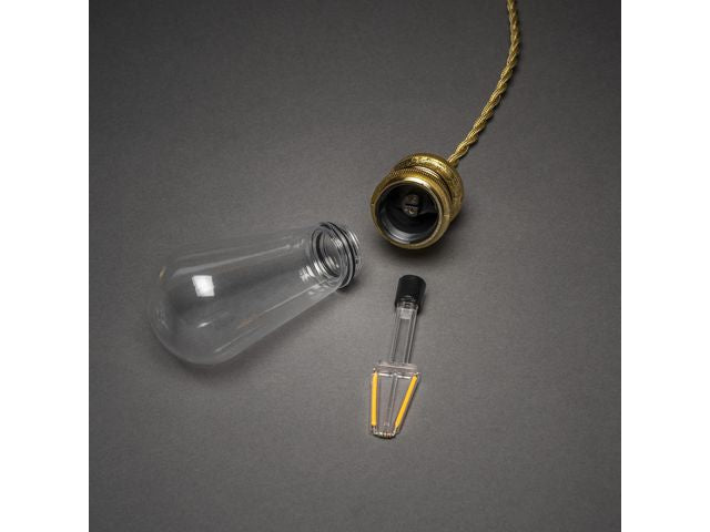 Ljusslinga 8 amber LED E27 3,5m guld