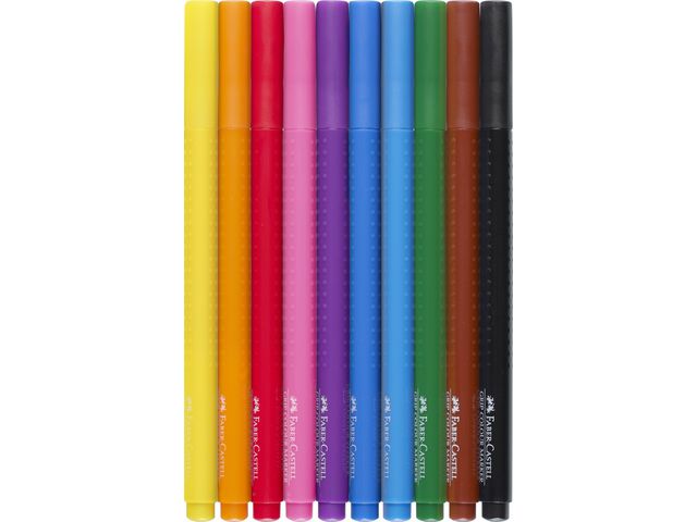 Fiberpenna Grip blandade färger 10/fp