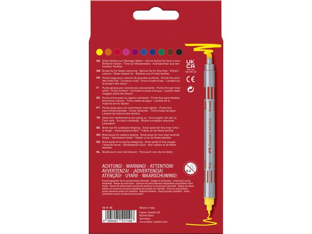 Fiberpenna Dubbelspets Etui 10/fp