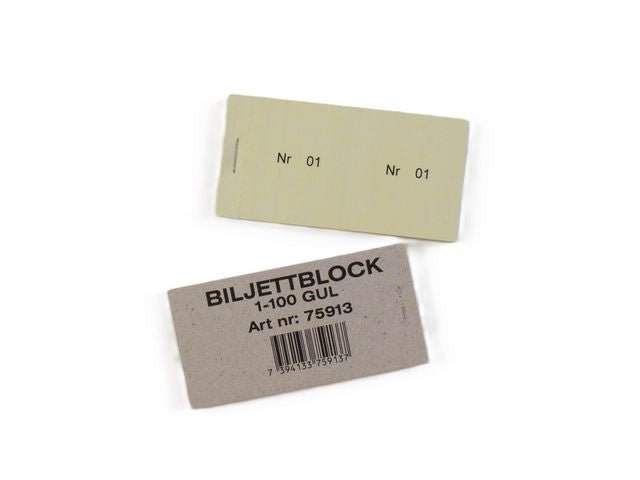 Biljettblock 1 - 100 gul
