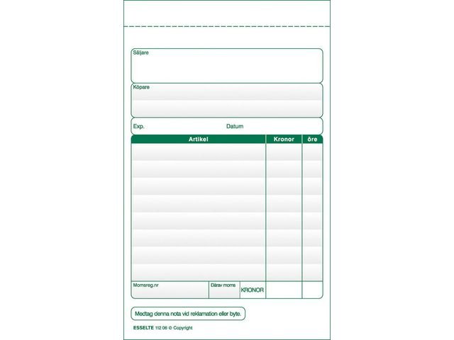 Blankett paragonnotor 10 - 200