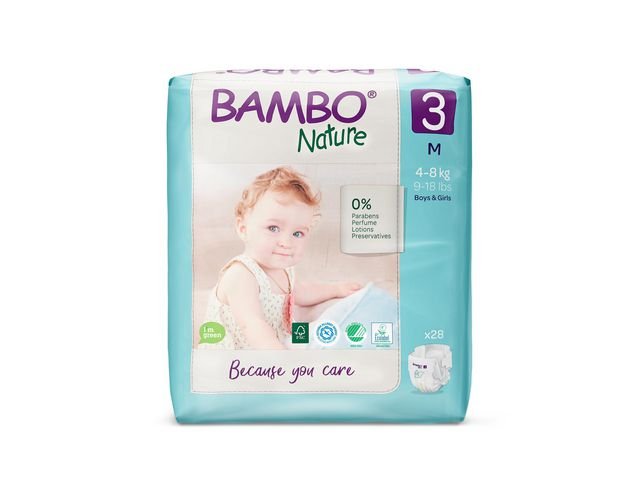 Blöja BAMBO Nature S3 4 - 8kg 28/fp