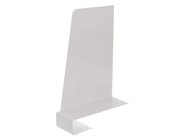 Bokstöd med hyllklämma till höger vit