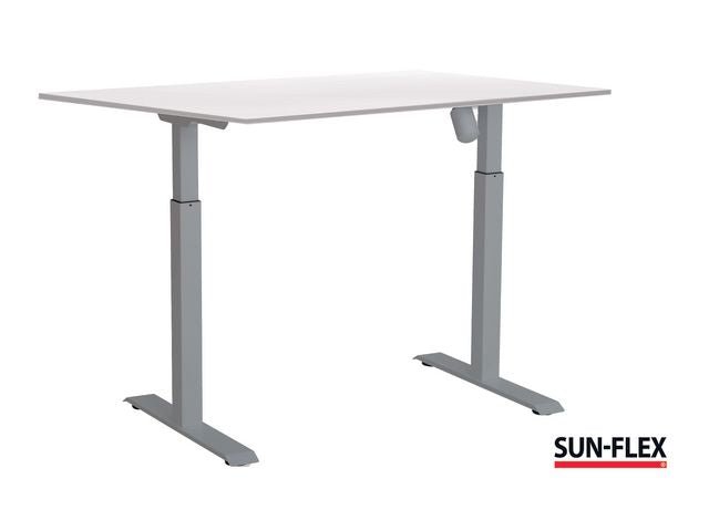 Bord SUN - FLEX II höj/sänk 140x80 grå/vit