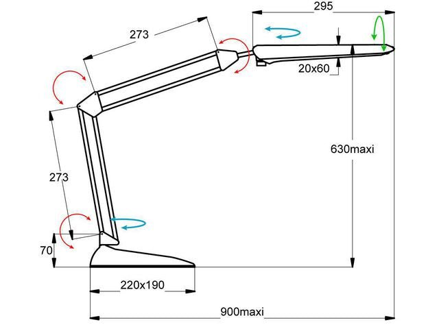Bordslampa ALUMINOR Cosmix Led vit