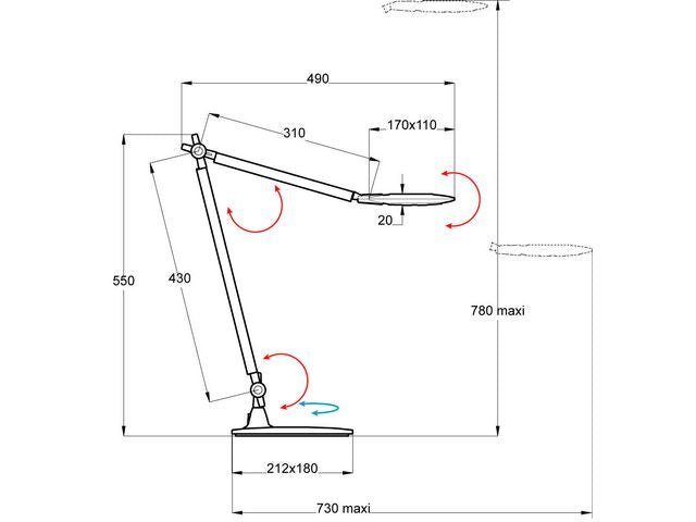 Bordslampa ALUMINOR Duke Led svart
