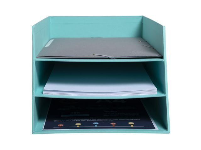 Brevkorg EXACOMPTA TEKSTO 3 fack grön