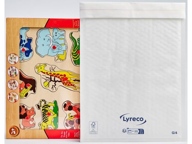 Bubbelpåse LYRECO 240x340mm vit 100/fp