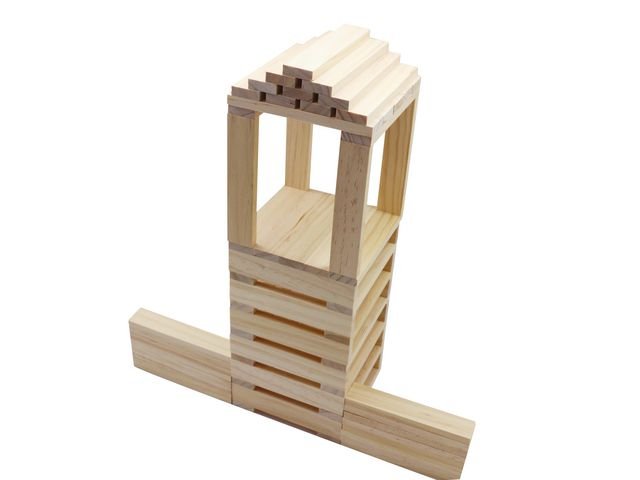 Byggklossar trä 12x2,5x0,8 cm 200st