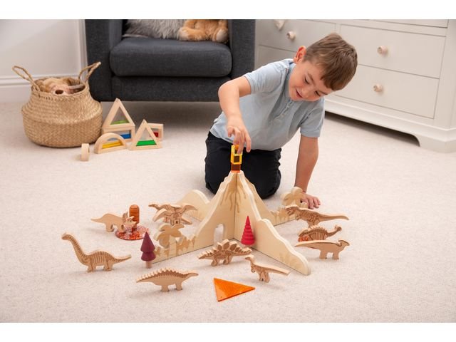 Byggset Dinosaurievärld I trä