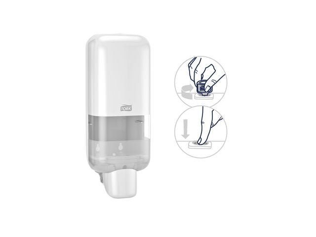 Dispenser TORK S4 tvål/handsprit vit