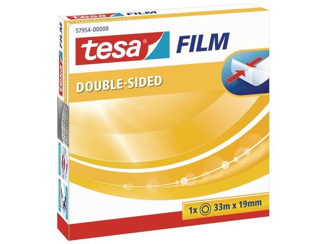 Dubbelhäftande tejp TESA 33mx19mm klar