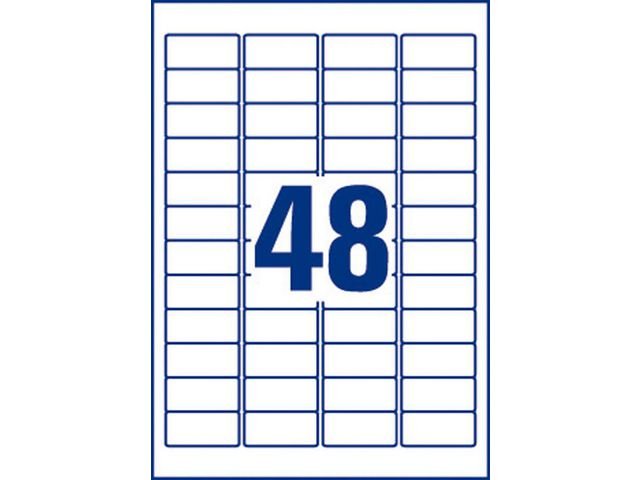 Etikett AVERY 45,7x21,2mm vit 960/fp