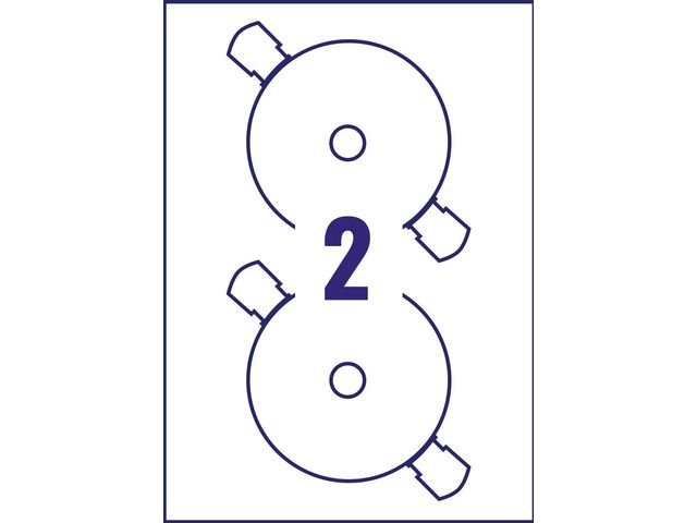 Etikett AVERY CD laser/inkjet 50/fp