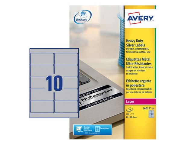 Etikett AVERY H - duty lab 96x508 200/FP