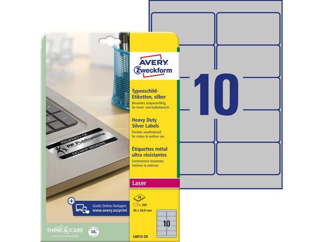 Etikett AVERY H - duty lab 96x508 200/FP