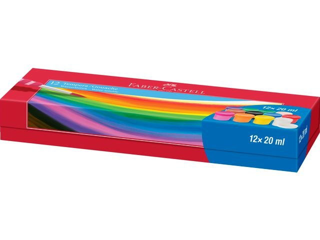 Färg Gouache FABER 20ml x 12 färger