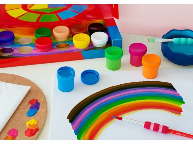 Färg Gouache FABER 20ml x 12 färger