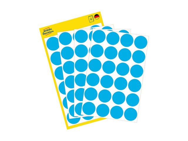 Färgkodningsprick AVERY Ø18mm blå 96/fp