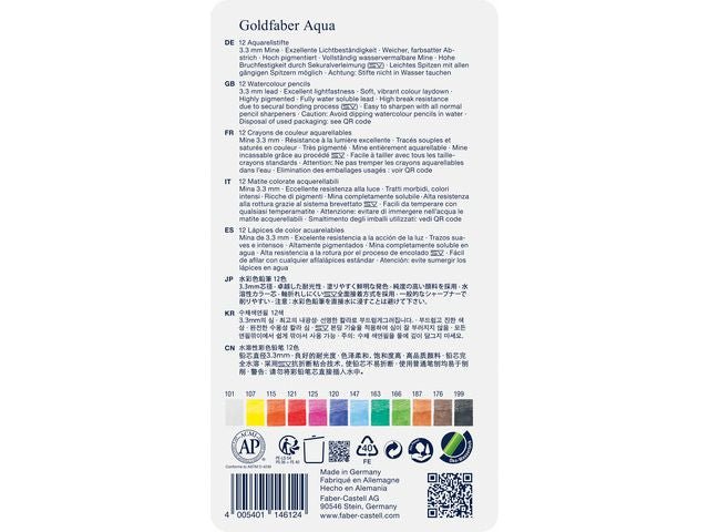 Färgpenna akvarell Goldfaber tin 12/fp