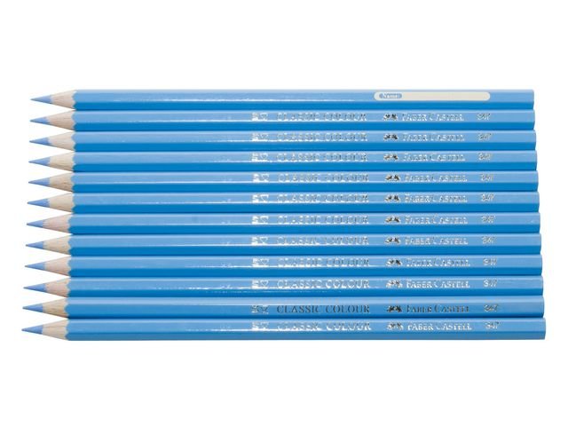Färgpenna FABER - CASTELL ljusblå 12/fp