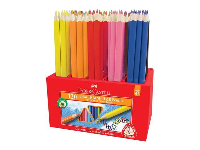 Färgpenna FABER Triangular 12x10 färger