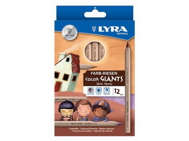Färgpenna LYRA Jumbo 12 Hudfärger